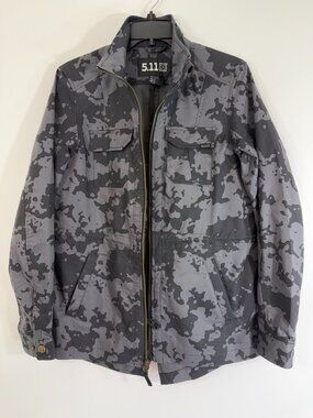 5.11 Tactical Tatum Jacket Womens Small Camo Full Zip Utility Field Coat Gray S